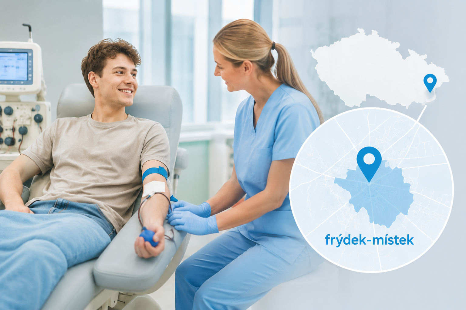 Kde a&nbsp;jak můžete ve Frýdku-Místku darovat plazmu?